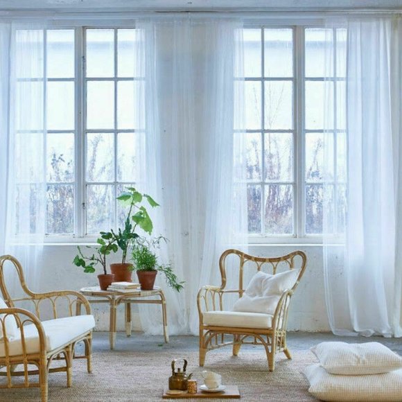 1x - IKEA LILL Curtains Sheer Net White 2 Panels - Picture 7 of 7